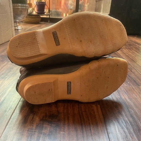 Sperry Womens Brown Leather & Rubber STS91176 Waterproof Duck Boots 7M - Picture 10 of 13